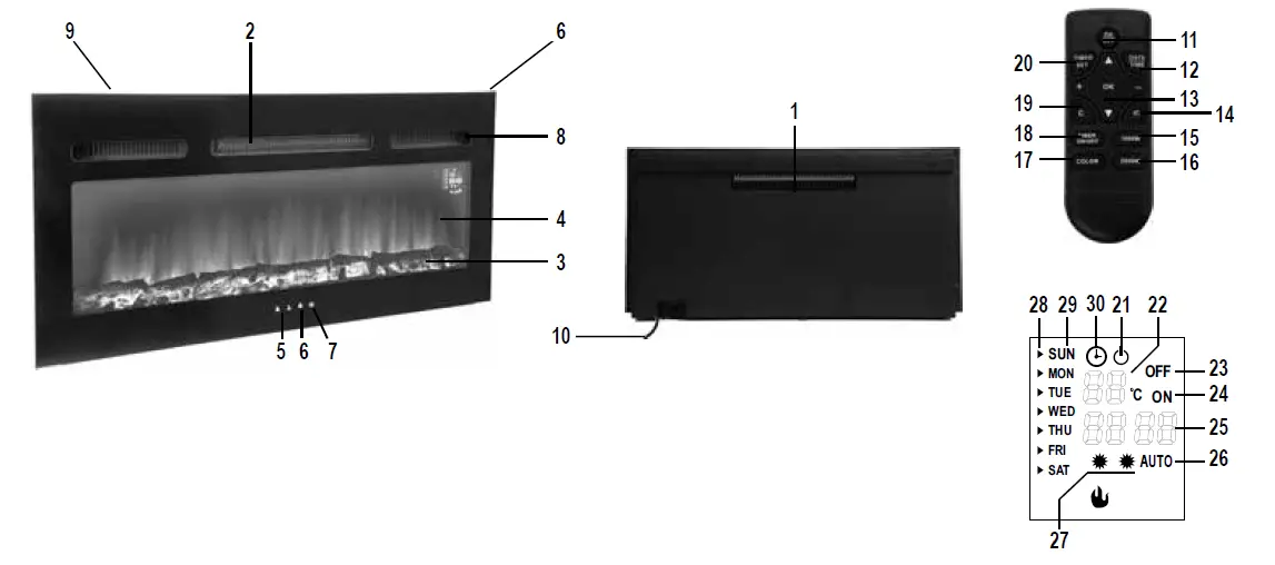 SOMOGYI ELEKTRONIC FKKI 05 Built In Electric Fireplace 1