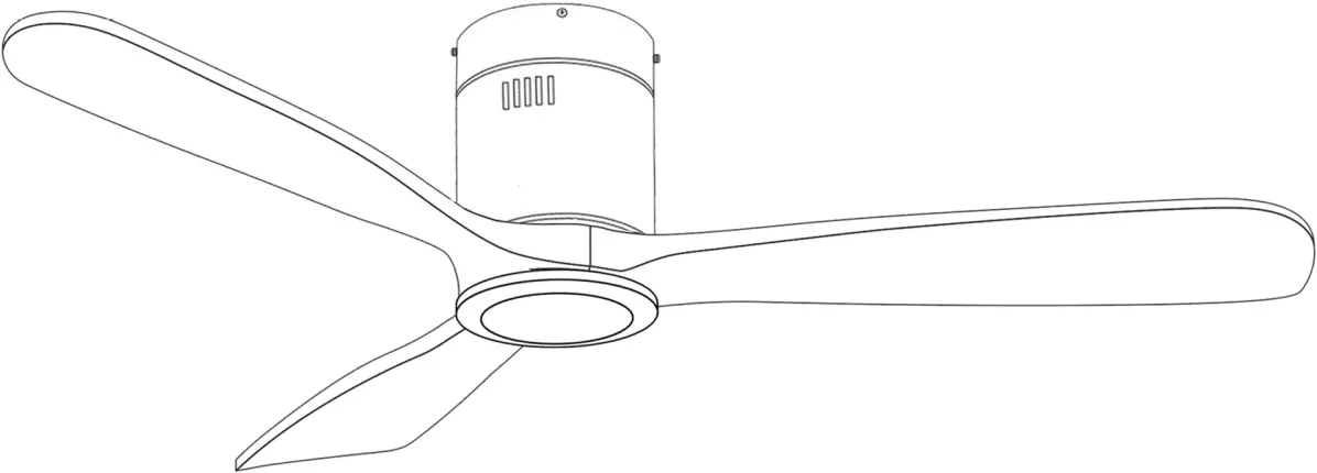 MIDHAM LJY-JH0229-01 Indoor-Outdoor Flush Mount Ceiling Fan
