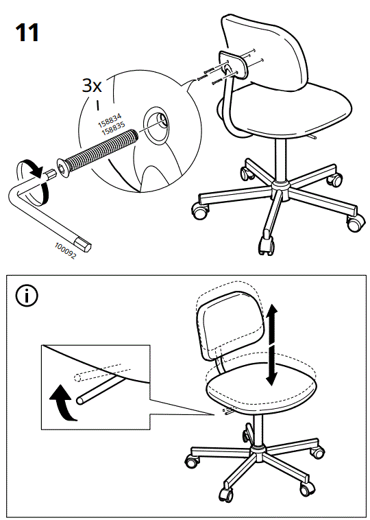 BLECKBERGET Idekulla Beige Office Chair-FIG10