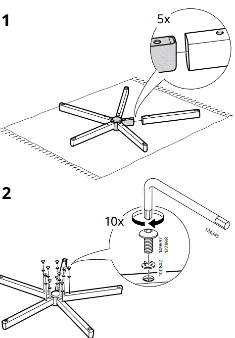 BLECKBERGET Idekulla Beige Office Chair-FIG3