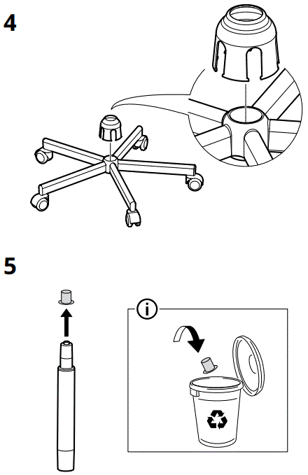 BLECKBERGET Idekulla Beige Office Chair-FIG5