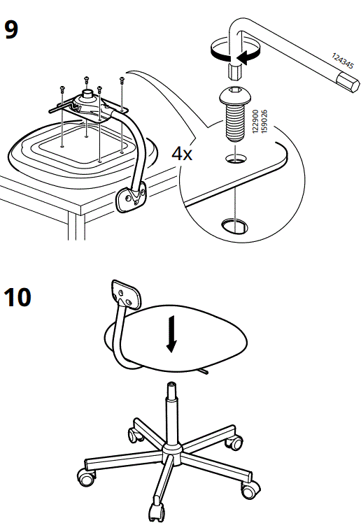 BLECKBERGET Idekulla Beige Office Chair-FIG9