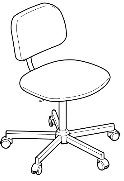 BLECKBERGET Idekulla Beige Office Chair-PRODUCT