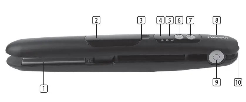 TRISTAR HD-2501 Wireless Hair Straightener Instruction Manual-fig-1