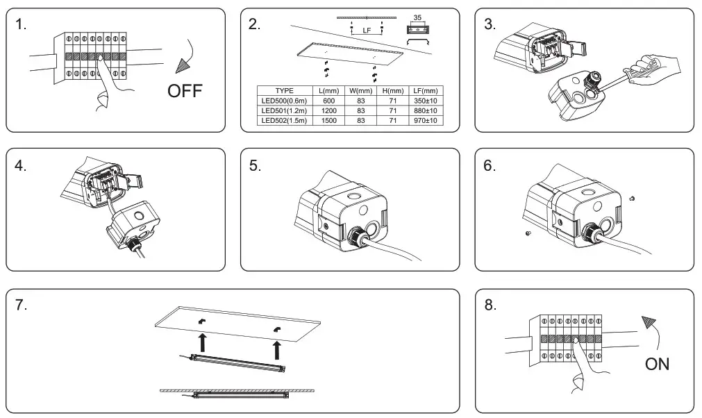 HALCYON LED502W46XP LED IP65 Batten Light - overview 1