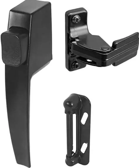 Prime-Line K 5080 Black Lockable Screen Door Matching Handleset-FIG1