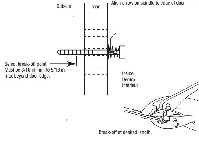 Prime-Line K 5080 Black Lockable Screen Door Matching Handleset-FIG3