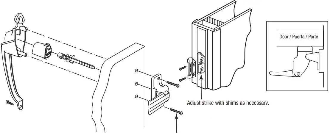 Prime-Line K 5080 Black Lockable Screen Door Matching Handleset-FIG5