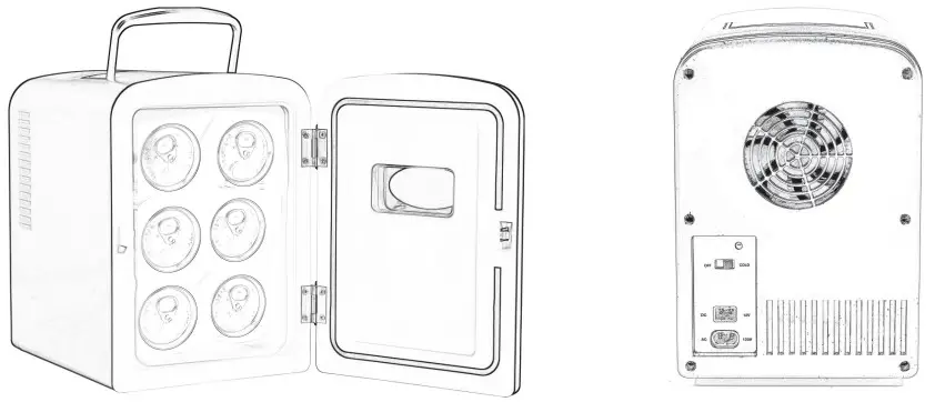 FRIGIDAIRE EFMIS129 ASST DG 6 Can Mini Fridge - fig