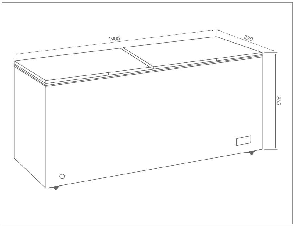 Euromaid ECFR688W 688L Dual Door Chest Freezer 5