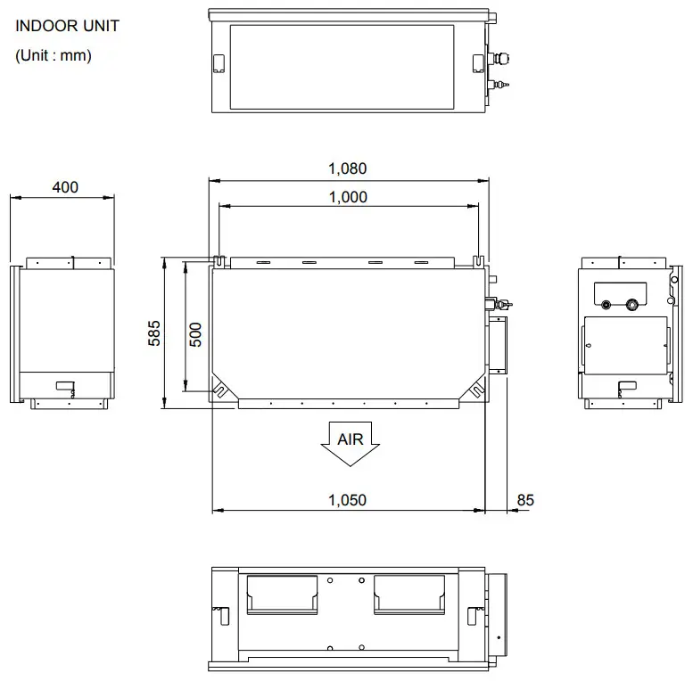FUJITSU ARYG45LHTA Split Type Air Conditioner Duct Type - fig 1