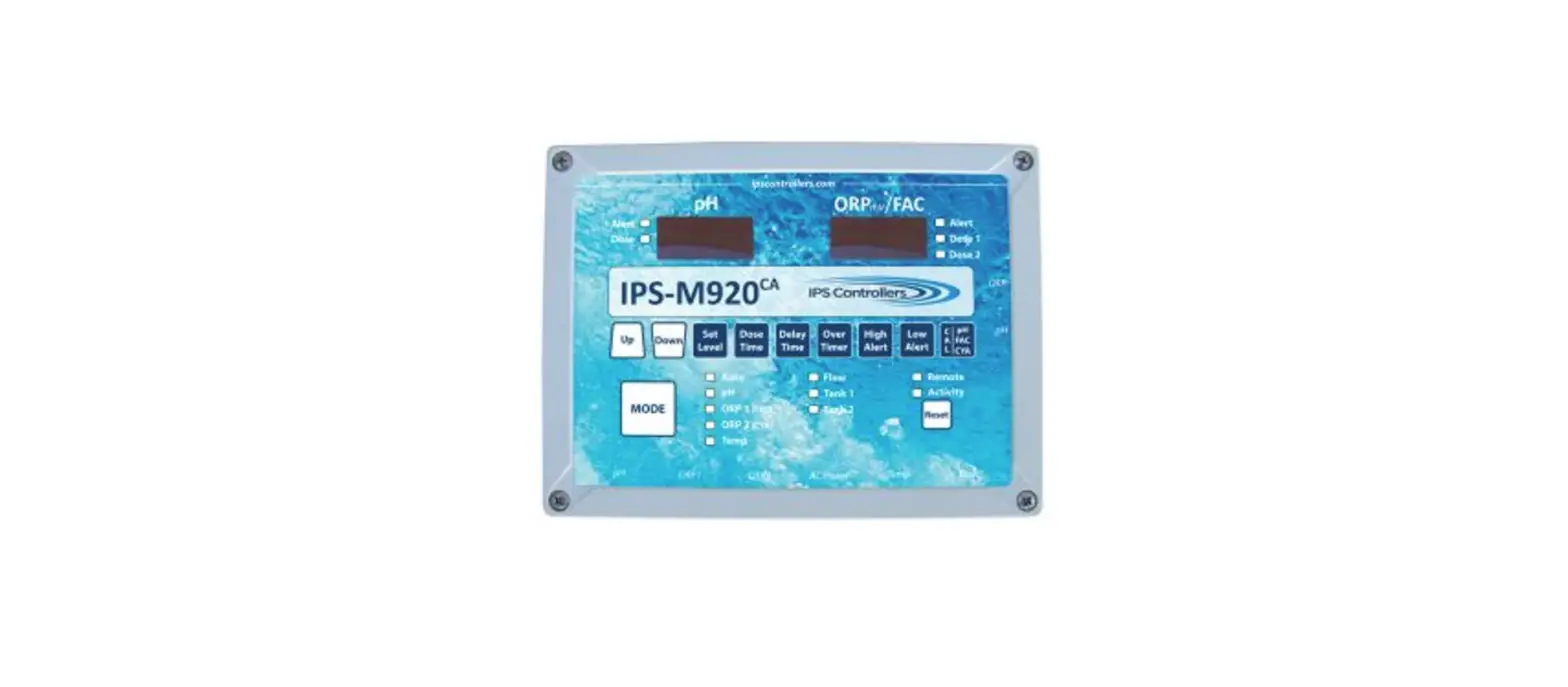 Ipscontrollers M920ca Dual Orp Controller For Commercial Pools Owner's Manual Ipscontrollers M920ca Dual Orp Controller For Commercial Pools Owner's Manual