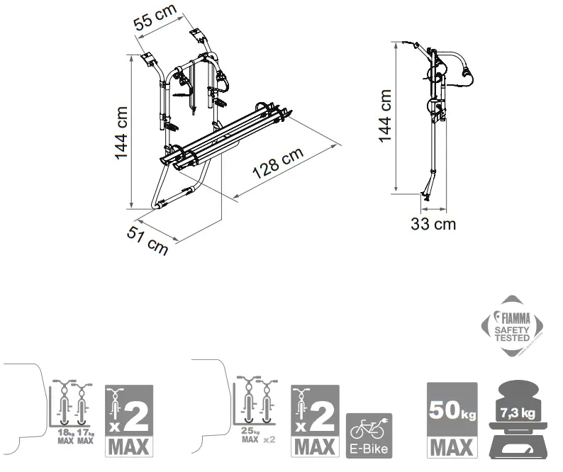 FIAMMA 2023 Carry Bike Vivaro - parts 1