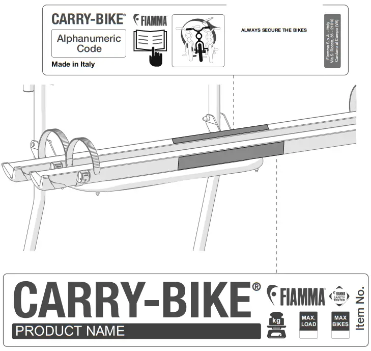 FIAMMA 2023 Carry Bike Vivaro - parts 12