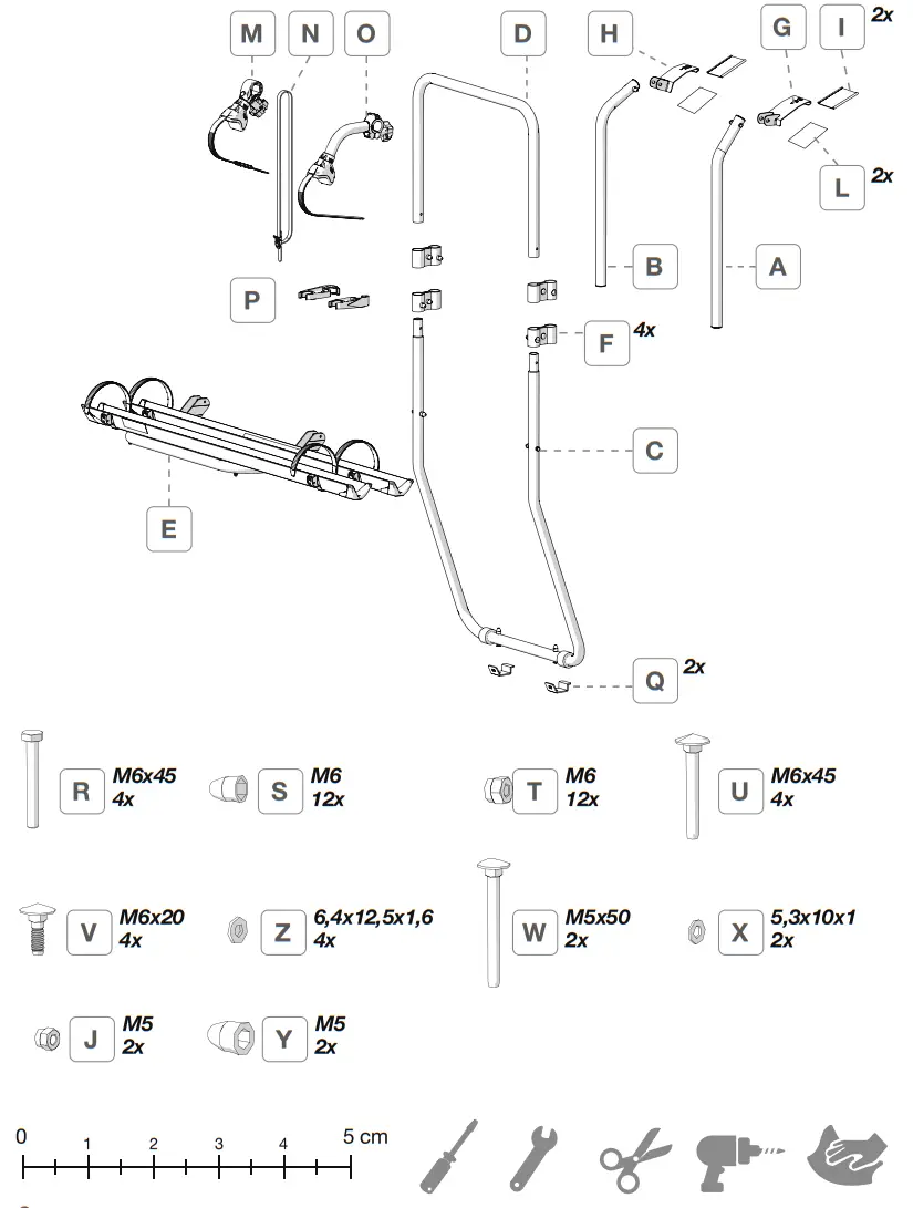 FIAMMA 2023 Carry Bike Vivaro - parts