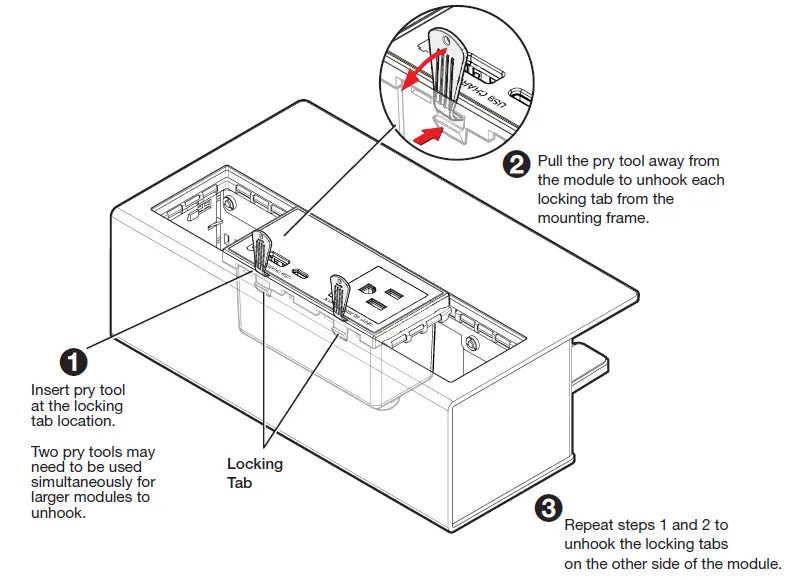 Extron Cubby F55 Edge Mount Cable 13