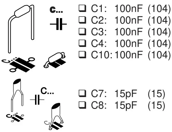 velleman WPK04 Expansion Board - Ceramic capacitors