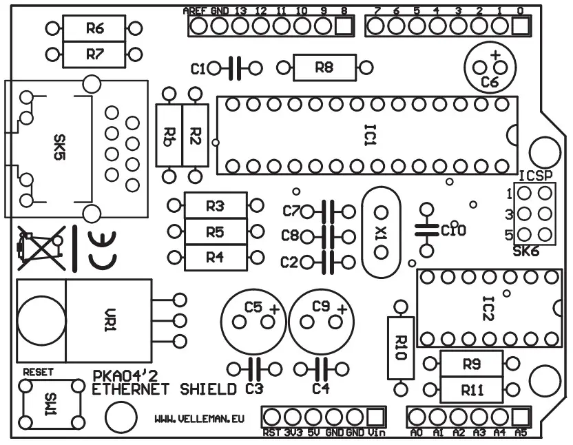 velleman WPK04 Expansion Board - PCB