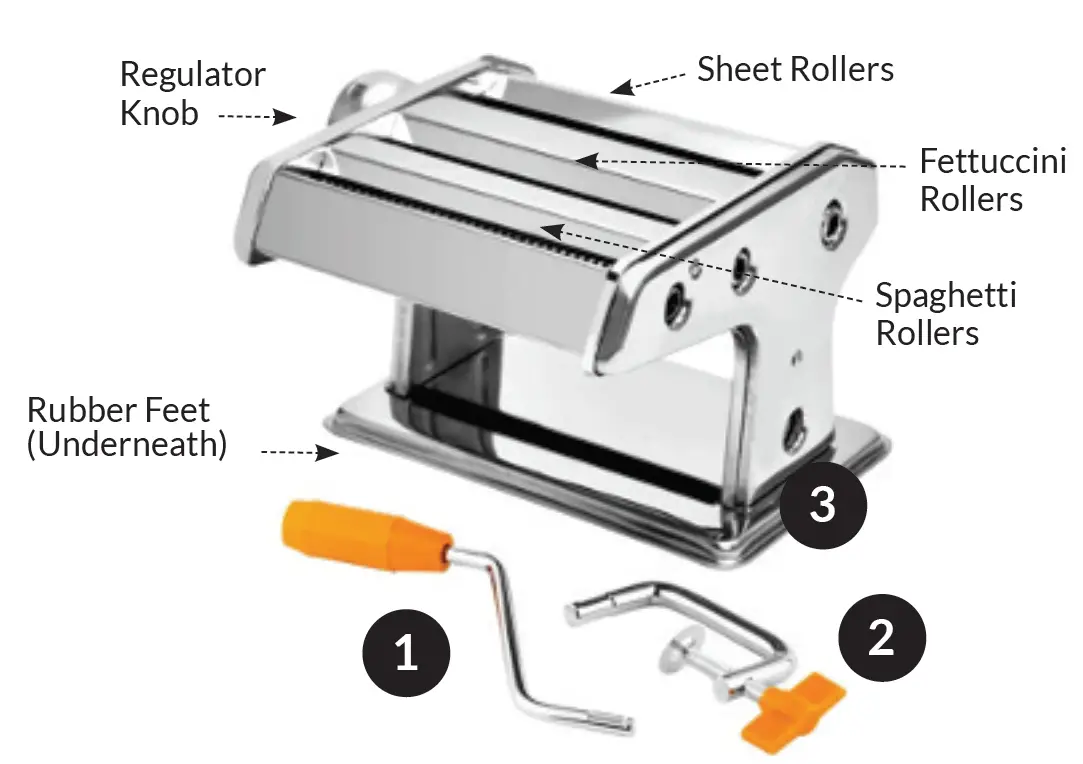 CHOICE 407PASTAKIT Stainless Steel Electric Hybrid Pasta Machine 1