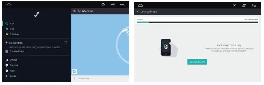 Roinvou 2+32G Android Double Din Car Stereo - Offline Map 2