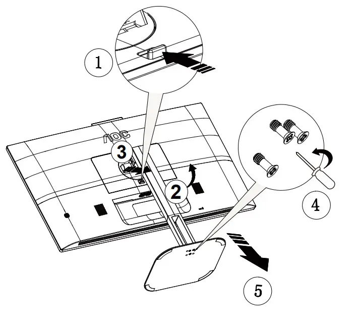 AOC Q27V5CW-BK LCD Monitor - stand4