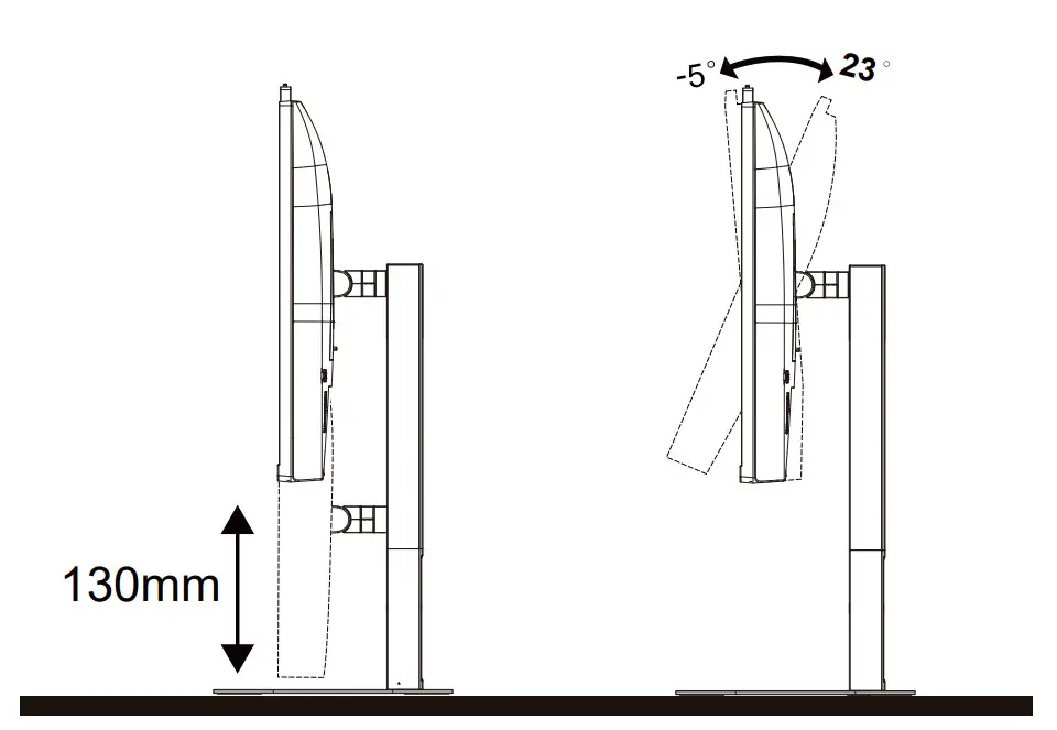 AOC Q27V5CW-BK LCD Monitor - stand5