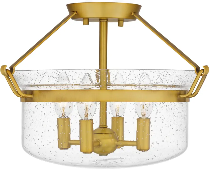 QSF5602AB, QSF5602BN 4 Light 16 Inch Bowl Ceiling Fixture