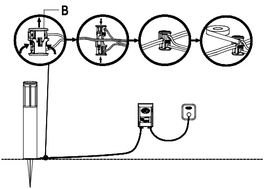 HAMPTON BAY KCS1501LX-02 Low Voltage Led Path Light Package - installing the light 1