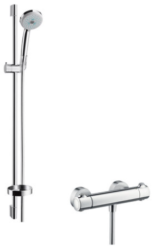 hansgrohe CROMA 100 Shower Combination Multi, Ecostat 1001 SL