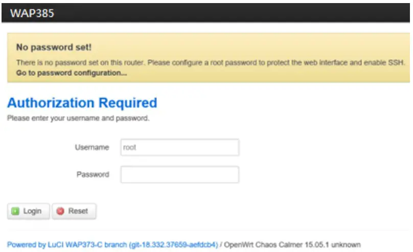 emplus WAP385-C Wireless Access Point - configuration page