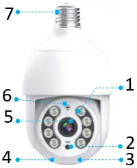 DocSmart Light Bulb Camera 2K Outdoor Wireless A1