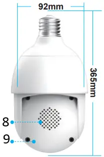 DocSmart Light Bulb Camera 2K Outdoor Wireless A2