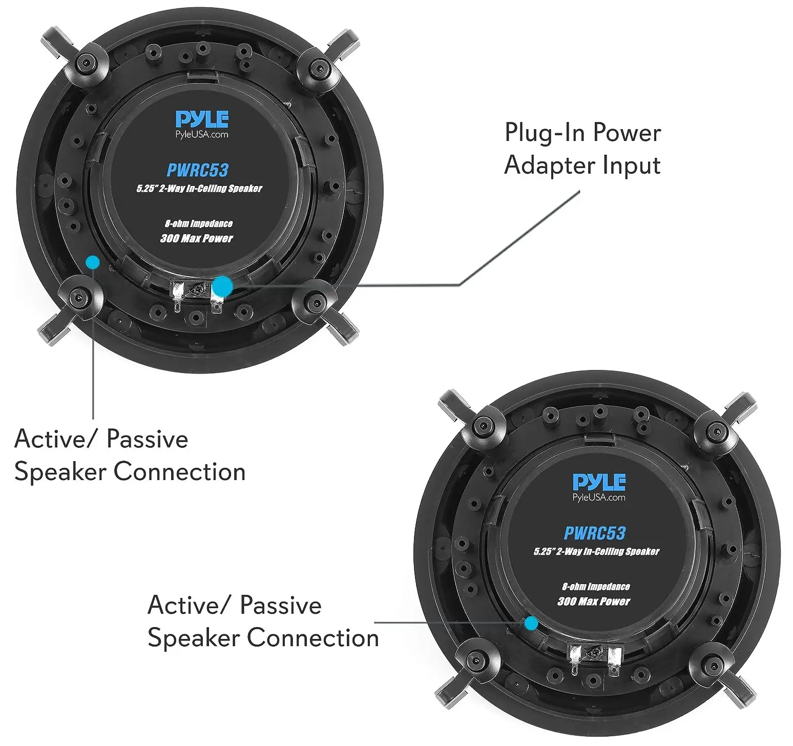 Pyle PWRC63 Ceiling Wall Dual Speakers-fig-2