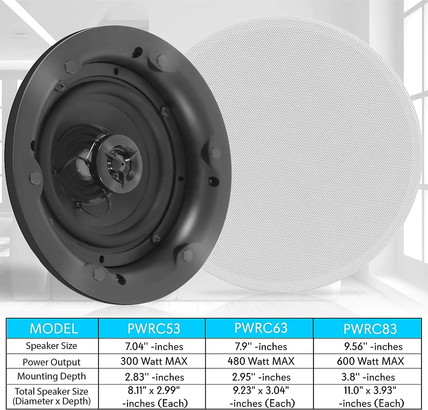 Pyle PWRC63 Ceiling Wall Dual Speakers-fig-3