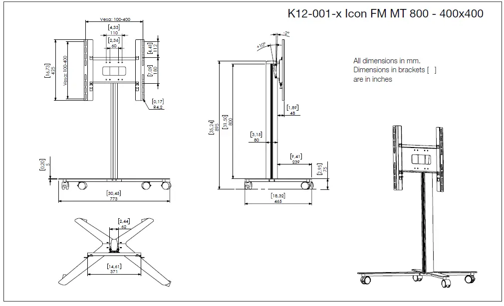 M000313 K12-001-1 Icon Mobile Monitor 19