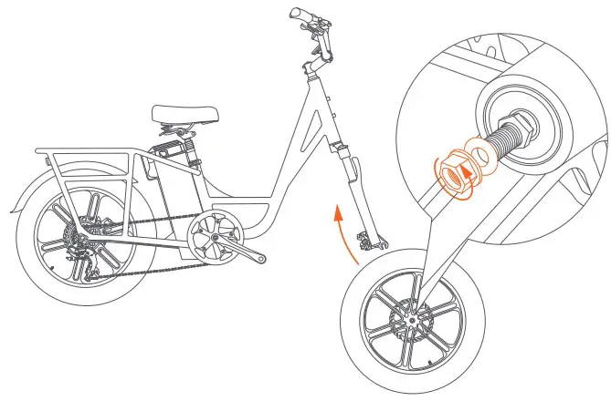 Install the front wheel