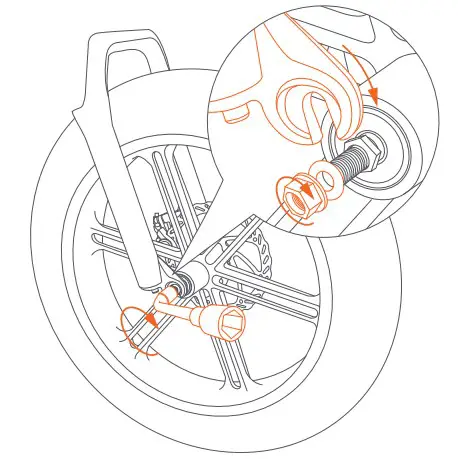 Install the front wheel