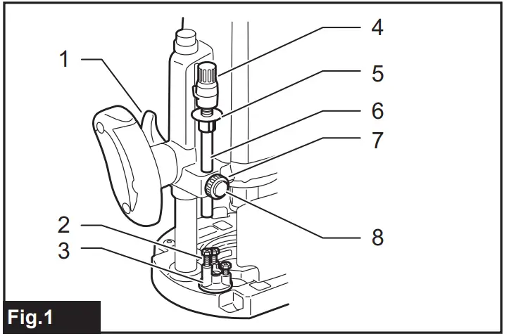 makita RP2303FC Series Electric Plunge Router - fig 1