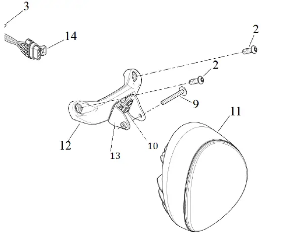 CULT-WERK-HD-BRO034,-HD-BRO054-Headlight-Mask-V-Rod-Style-1