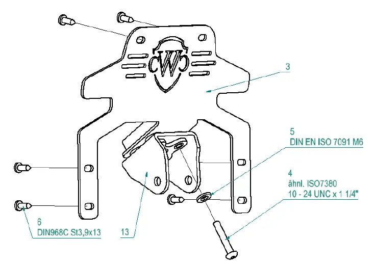 CULT-WERK-HD-BRO034,-HD-BRO054-Headlight-Mask-V-Rod-Style-2
