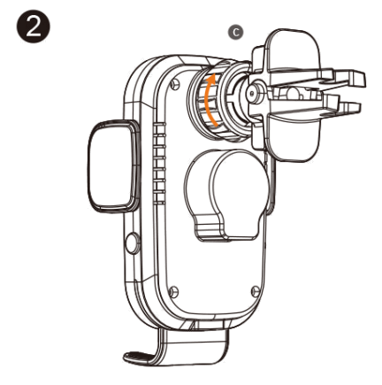 Auckly CW15 Automatic Car Charger Holder - fig 1