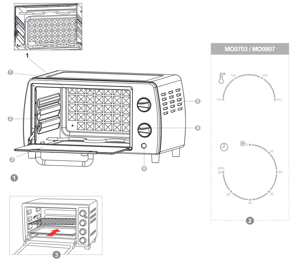 oursson MO0703 Mini Oven - figure 2
