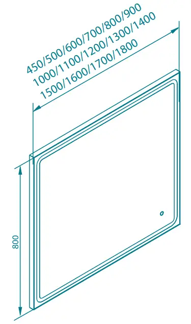 HORNBACH 10591642 Mia Black LED Mirror - Assembly5