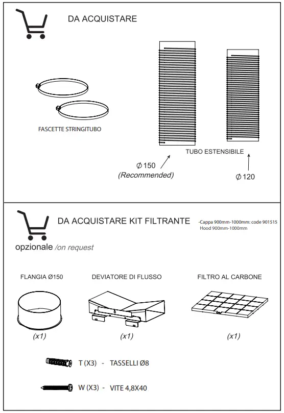 Bertazzoni K120HERTX Chimney Hood - fig 2