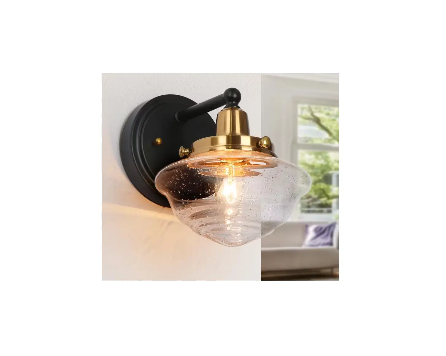 Zevni Z-u8rvn3en-50w1 Modern Seeded Glass Wall Sconce Instruction Manual Zevni Z-u8rvn3en-50w1 Modern Seeded Glass Wall Sconce Instruction Manual