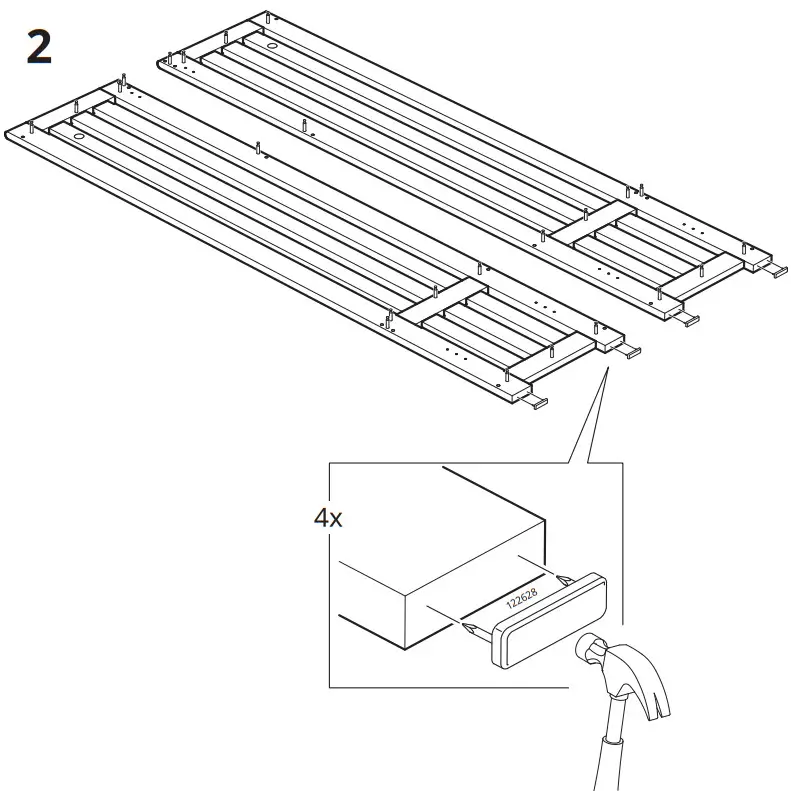 IKEA 204 741 73 PANGET Storage Bench White - Figure 4