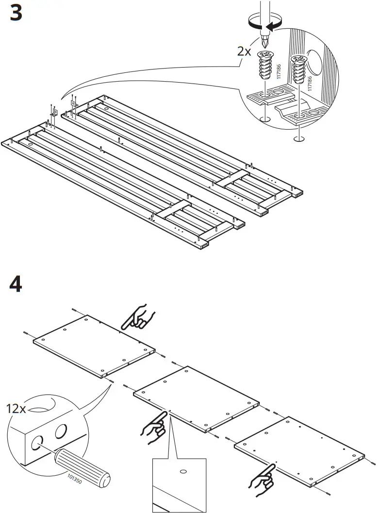 IKEA 204 741 73 PANGET Storage Bench White - Figure 5