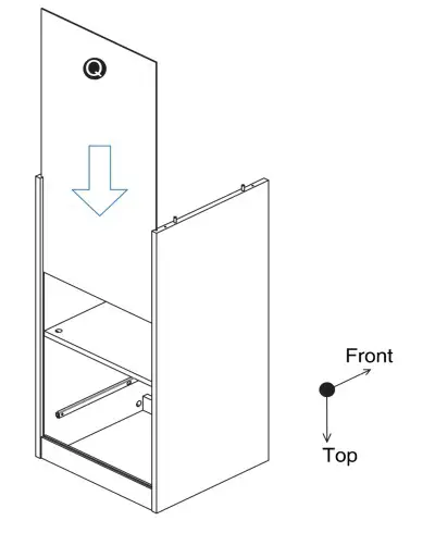 Furniture of America FGI-2087C35-TR Cheverly Vintage Gray Oak Multiple Storage TV Tower - Assembly 3