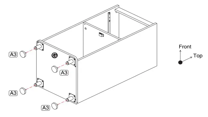 Furniture of America FGI-2087C35-TR Cheverly Vintage Gray Oak Multiple Storage TV Tower - Assembly 6