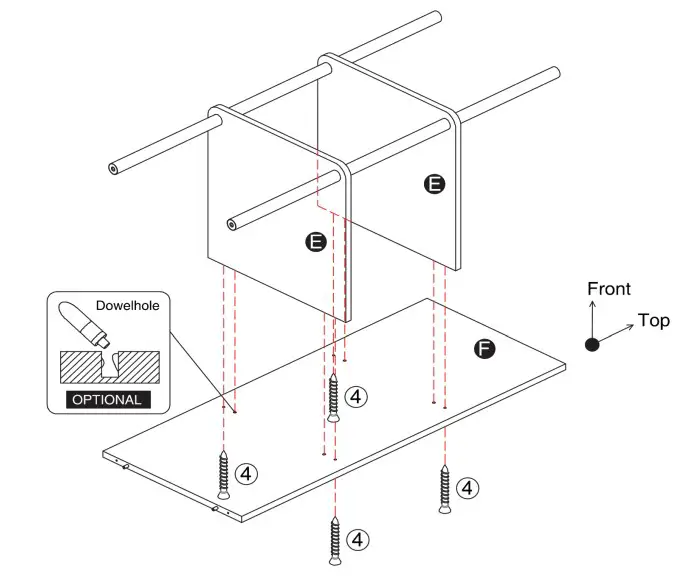 Furniture of America FGI-2087C35-TR Cheverly Vintage Gray Oak Multiple Storage TV Tower - Assembly 7